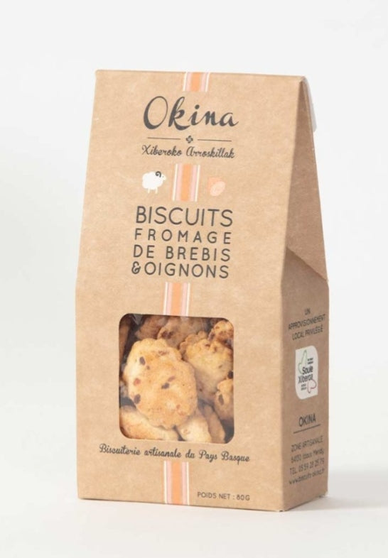 Biscuit fromage de brebis et oignons